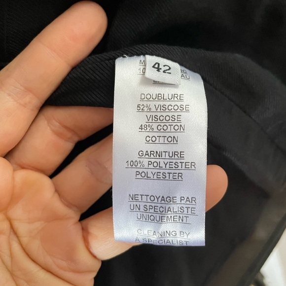 Balmain Paris Genuine Lamb Skin Biker Leather Jacket Size 42 FR - Picture 4 of 10